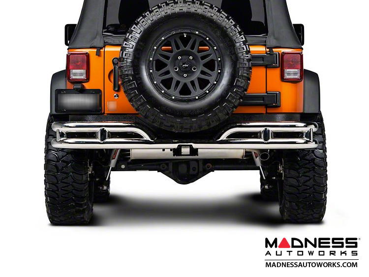 Jeep Wrangler JK Double Tube Bumper Rear Stainless Steel MADNESS